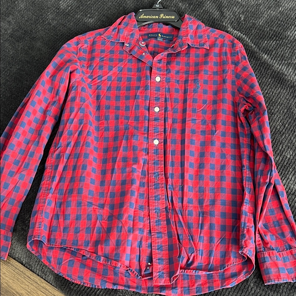 Ralph Lauren Red and Blue Checkered Shirt